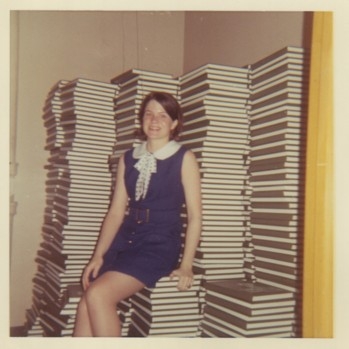 If you ever wondered what Judy Richardson looked like with 300 Summa Yearbooks, you now know.