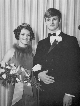 Prom Queen, Nancy Nevin and escort, Pat Dickerson