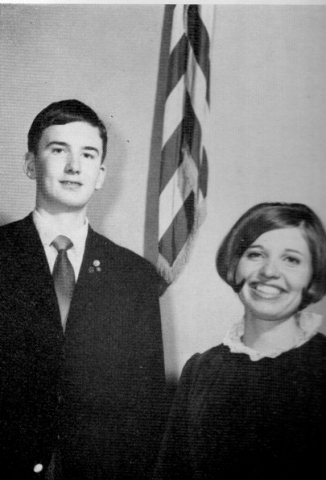 Jim Long and Maureen Kelly were chosen by classmates as the DAR citizens for class of 1969.